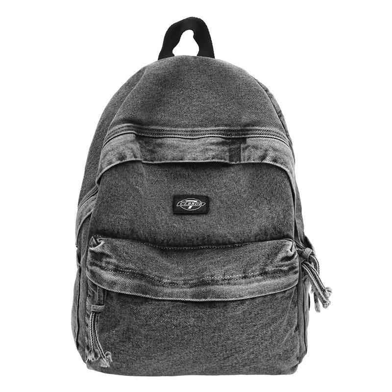 Denim Fabric Casual Backpack Kalsten