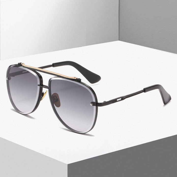 Women's Oversized Pilot Sunglasses with Adjustable Nose Pads and High-Quality Metal Frame Kalsten