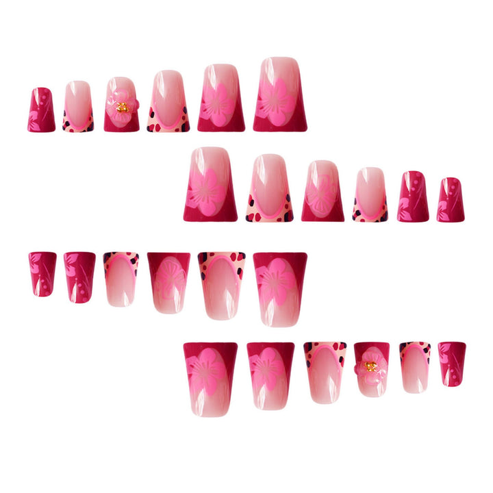 Floral Cat-Ear Design Press-On Nails Kalsten