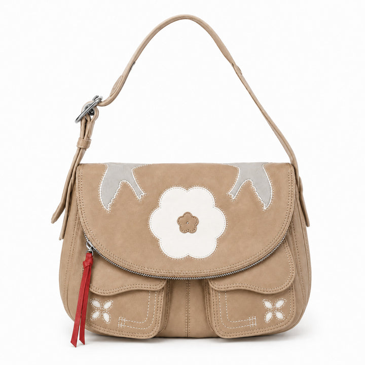 Artisan Floral Embroidered Crossbody Bag