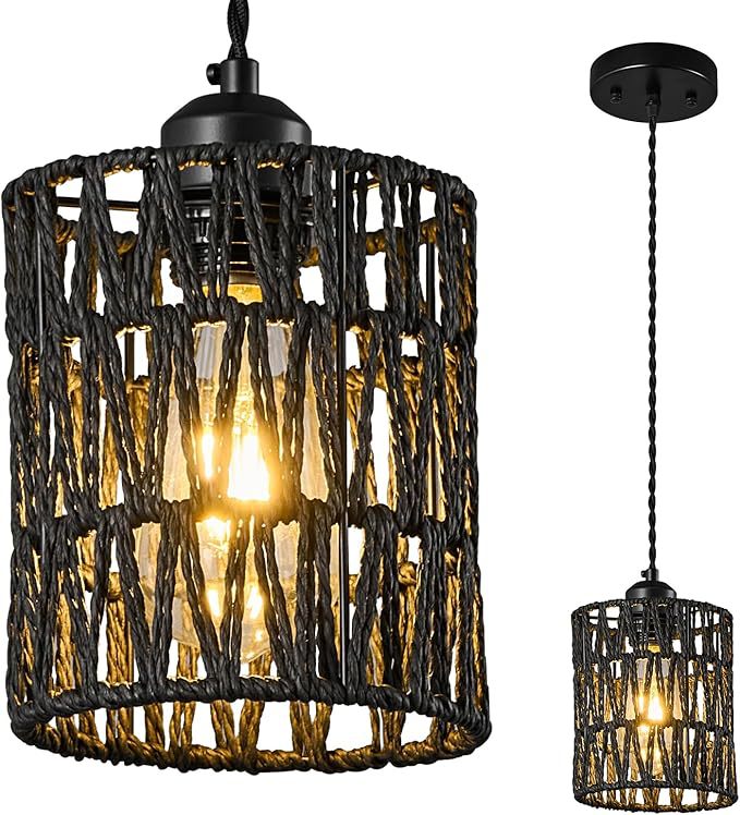 Woven Pendant Light Fixture