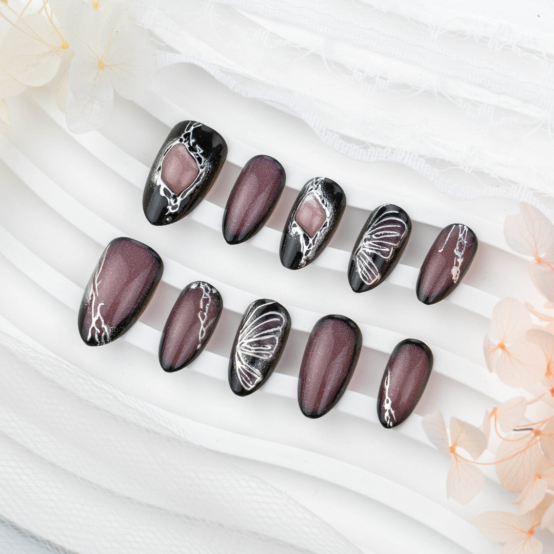 Decorative Stiletto Press-On Nail Set Kalsten