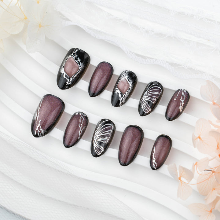 Decorative Stiletto Press-On Nail Set Kalsten