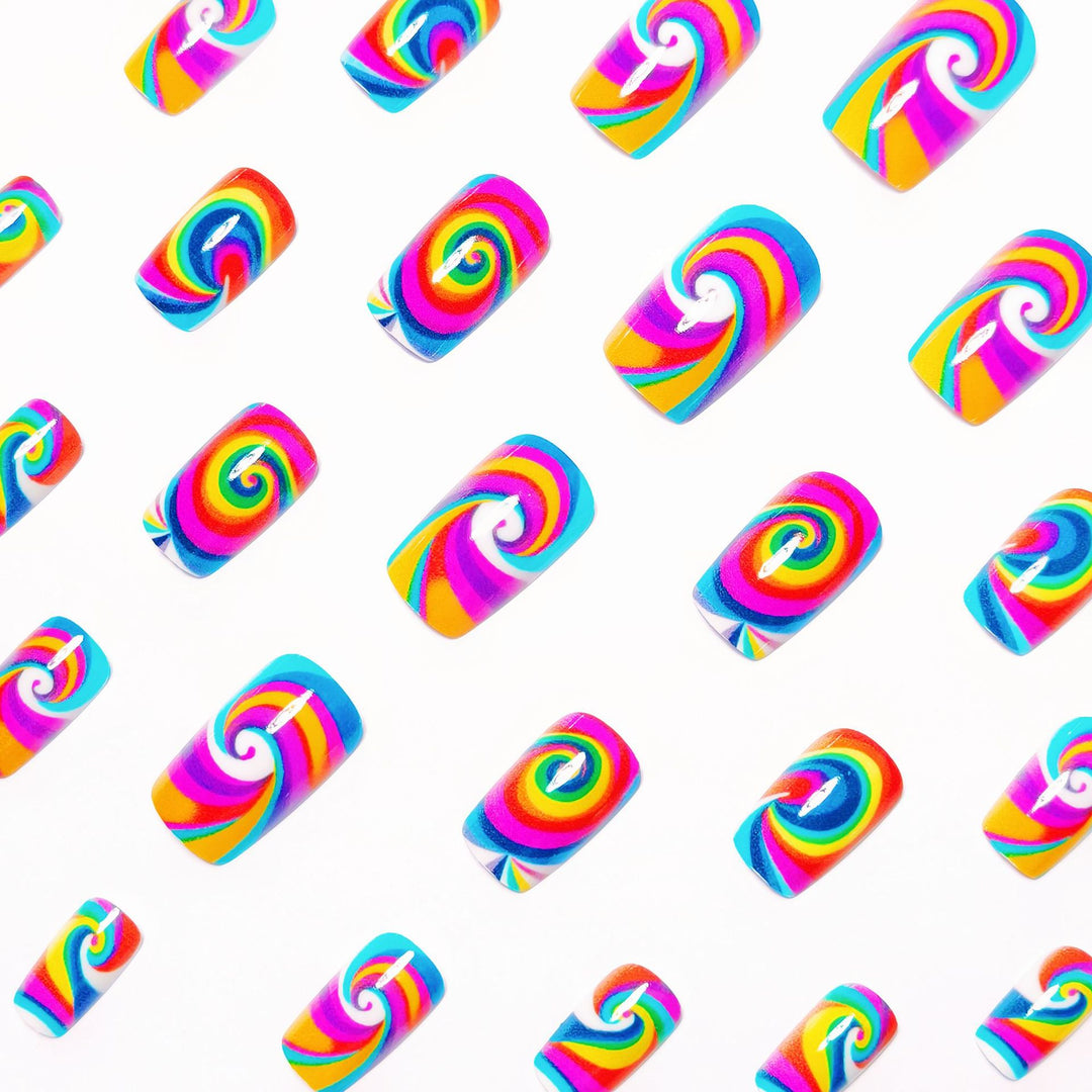 Psychedelic Swirl Nail Art Kalsten