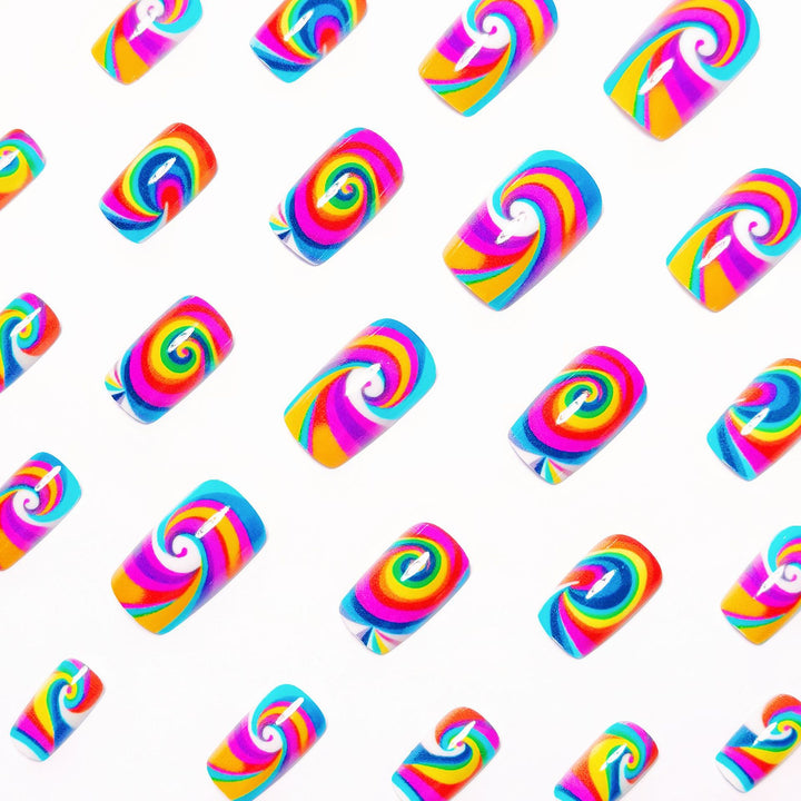 Psychedelic Swirl Nail Art Kalsten