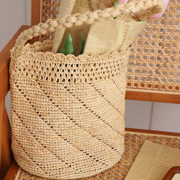 Handmade basket bag with unique weaving Kalsten