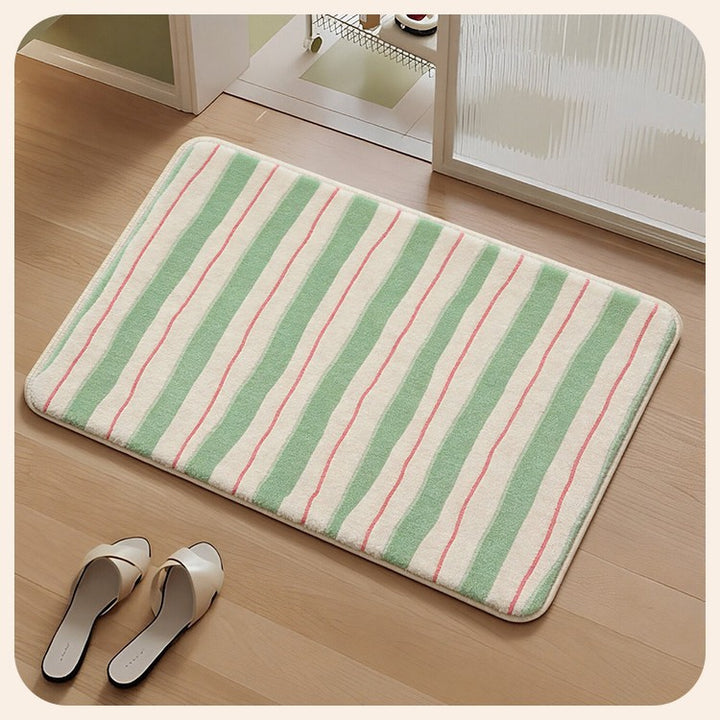 Soft Striped Bathroom Mat