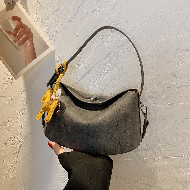 Elegant Soft-Suede Shoulder Bag Kalsten