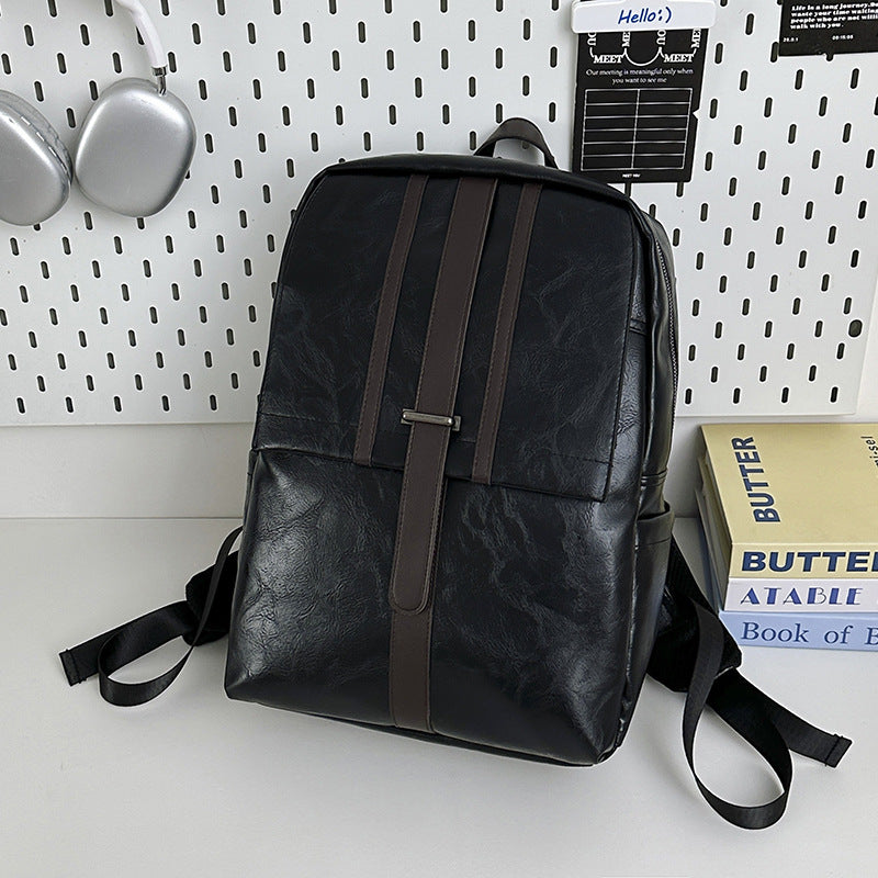 Vintage Leather Structured Backpack