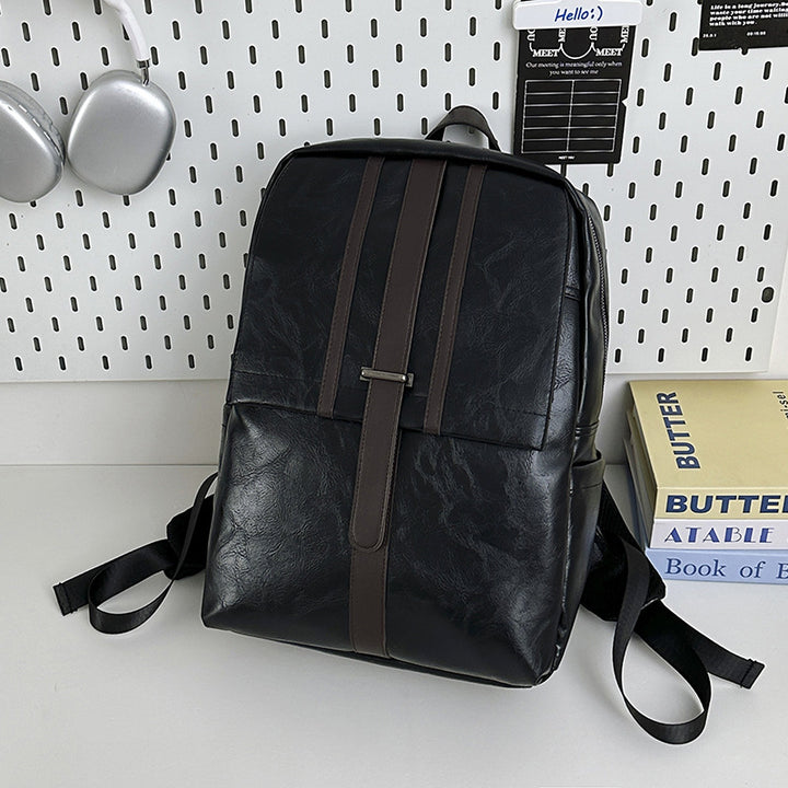 Vintage Leather Structured Backpack