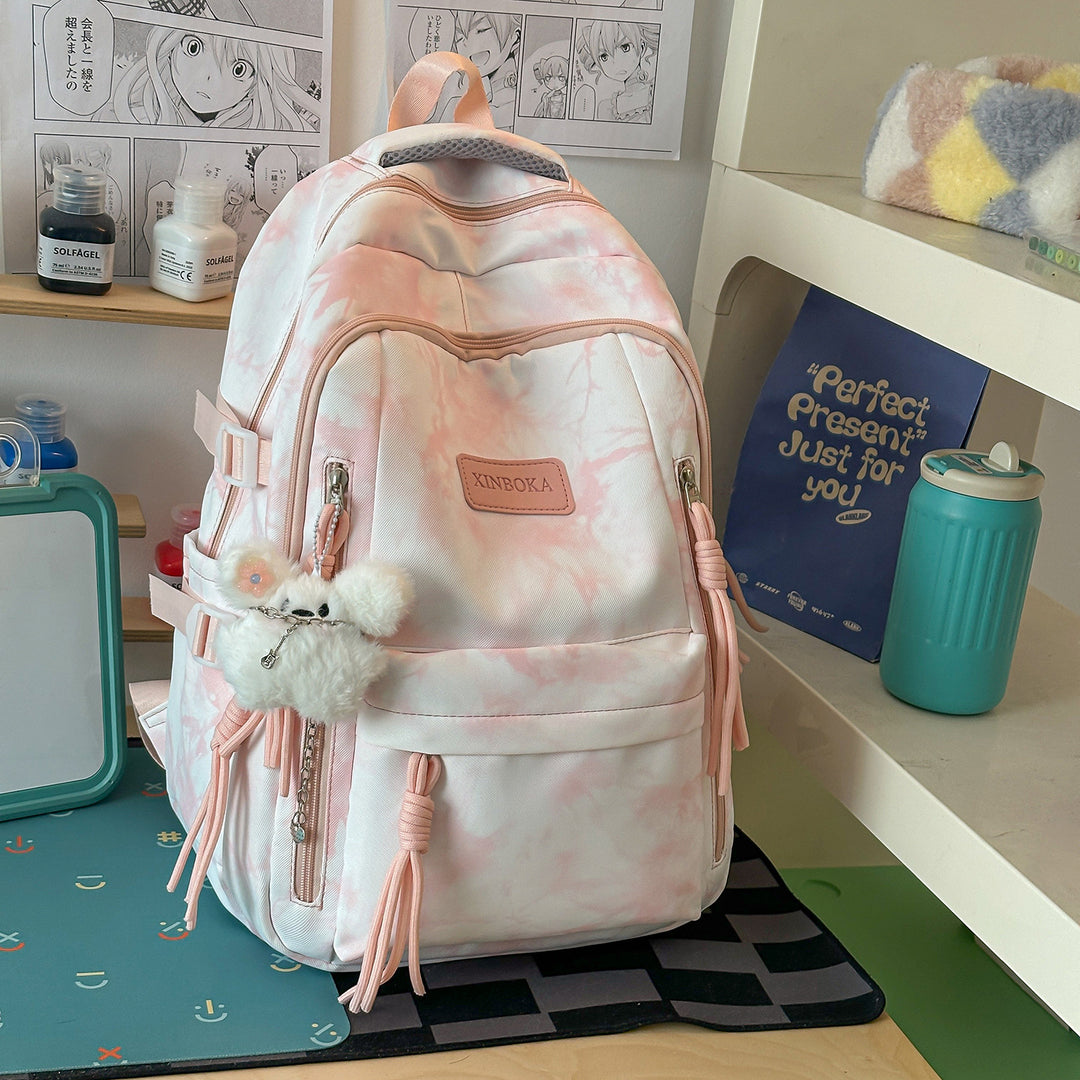 Trendy Marble Patterned Backpack Kalsten