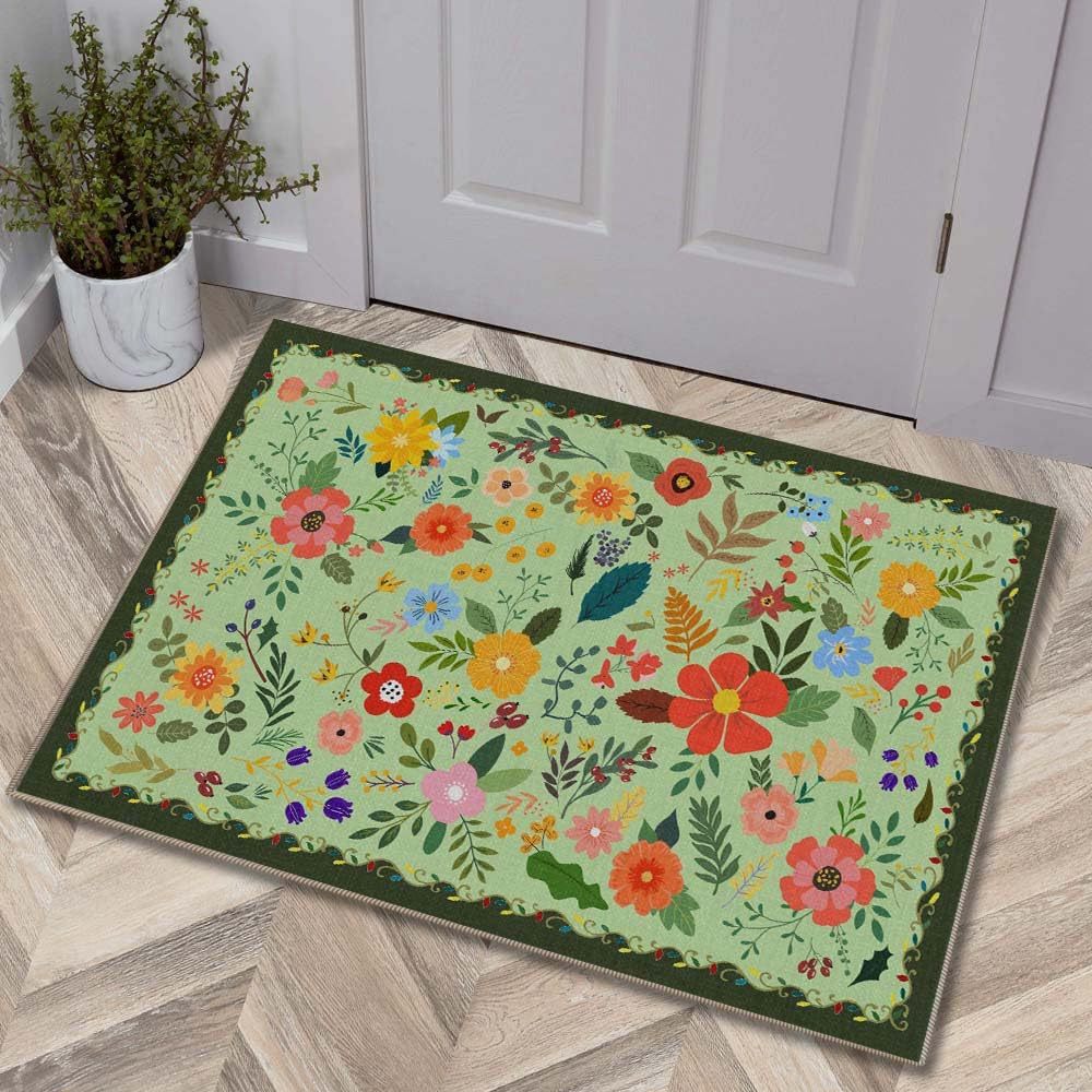 Luxurious Floral Design Bath Mat Kalsten