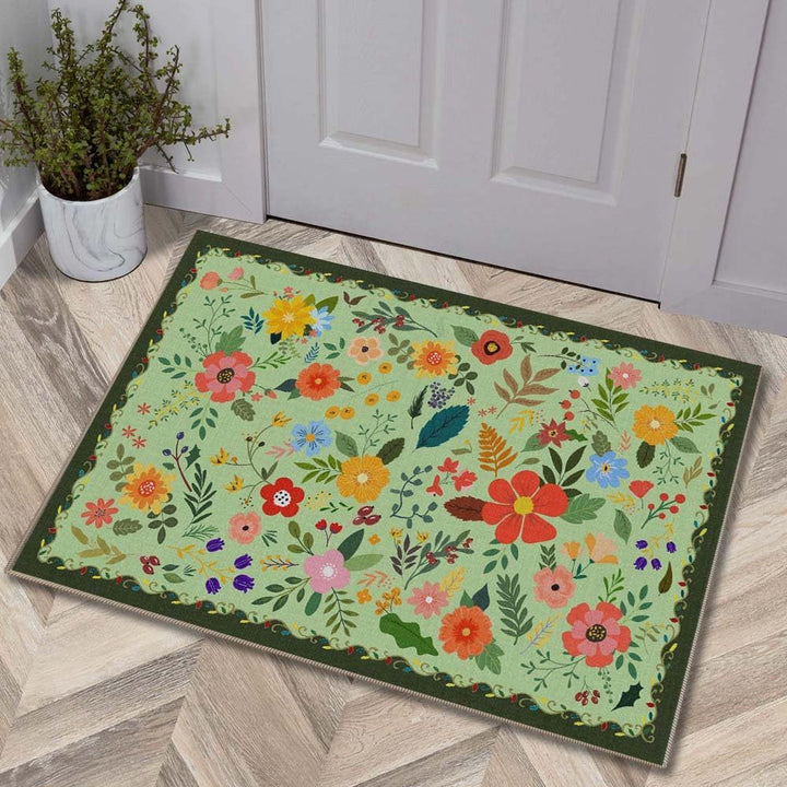 Luxurious Floral Design Bath Mat Kalsten
