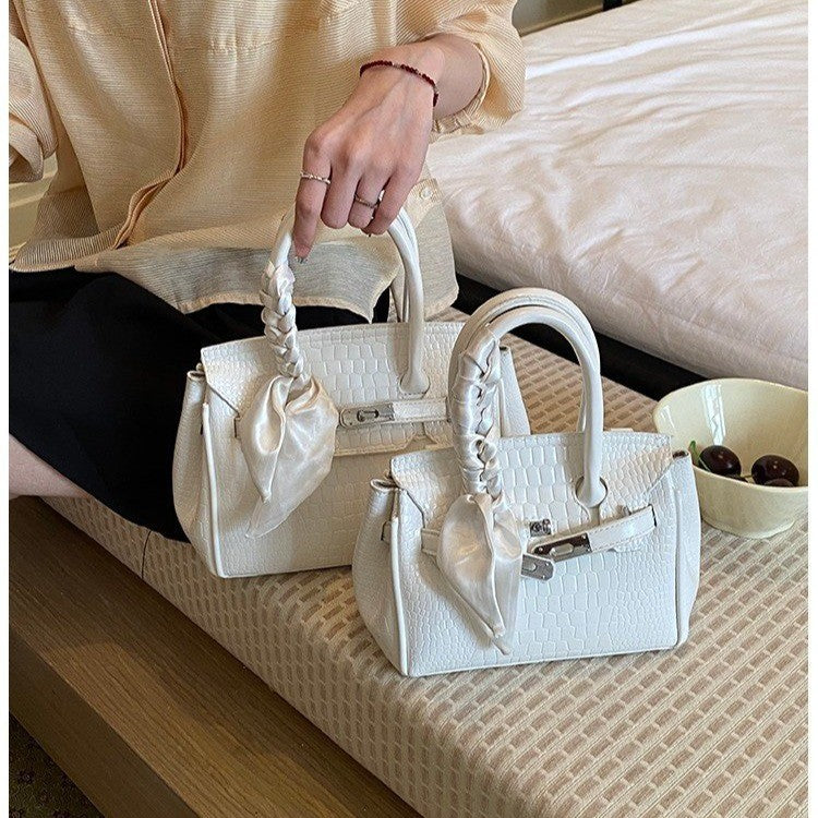 Elegant Crocodile Embossed Handbag Kalsten