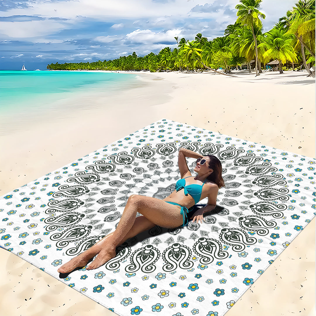 Mandala Design Beach Mat Kalsten