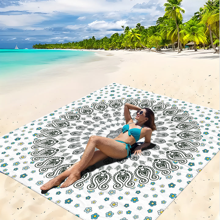Mandala Design Beach Mat Kalsten