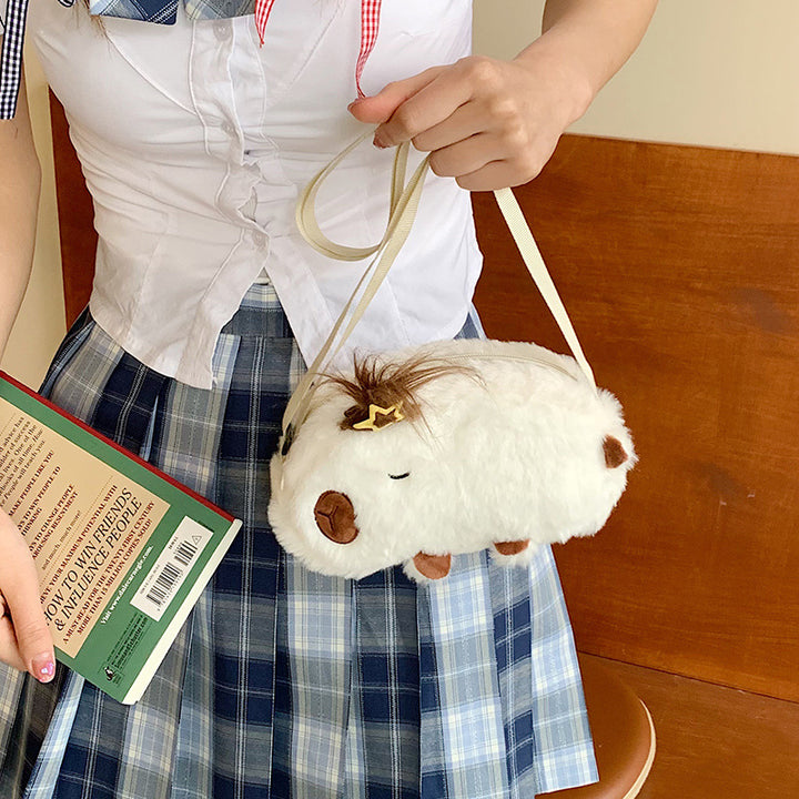 Plush Shoulder Bag with Cute Animal Design Kalsten