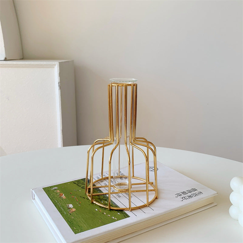 Modern Geometric Metal Vase