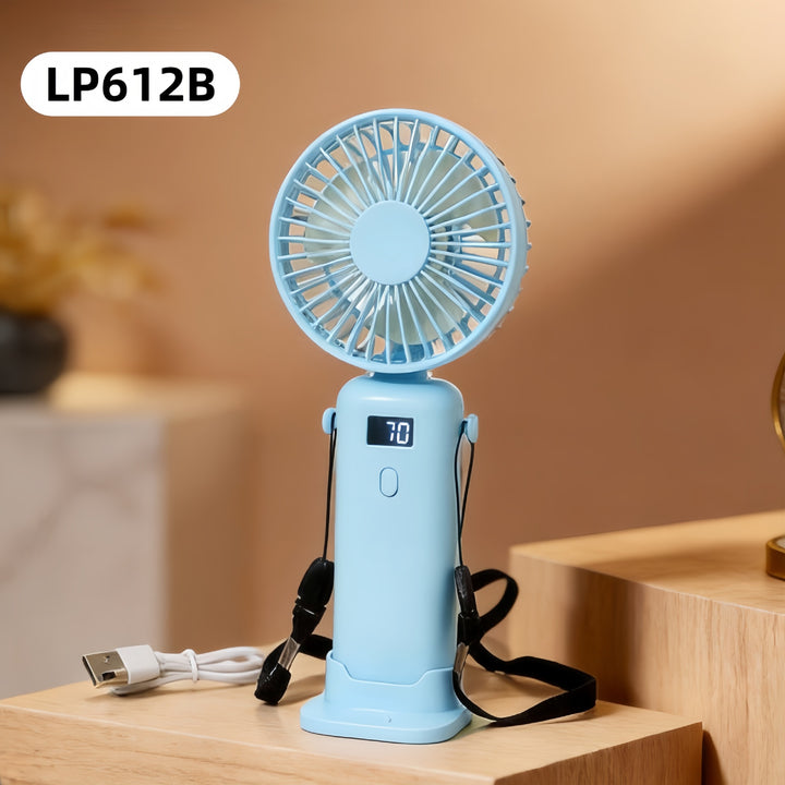 Ladies portable mini fan with digital speed display and USB connection Kalsten