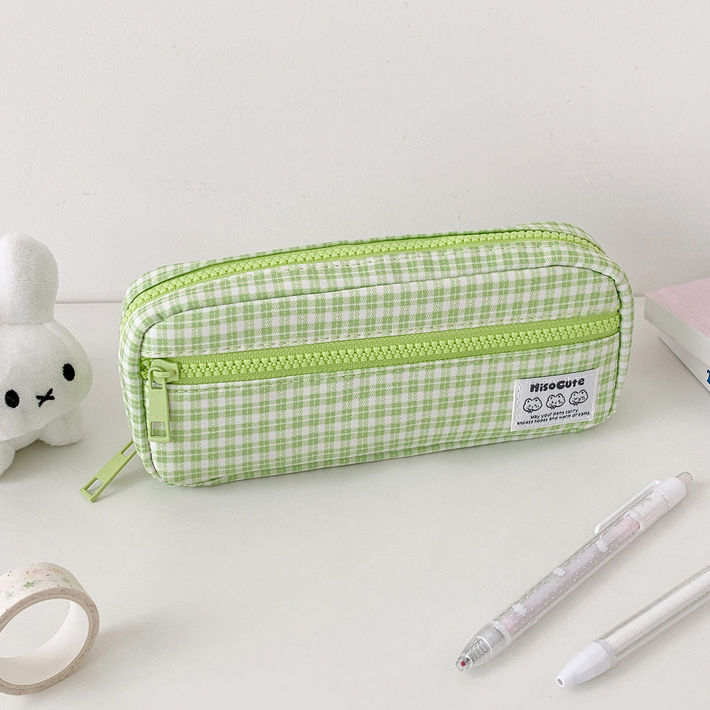 Checkered Pencil Case Organizer