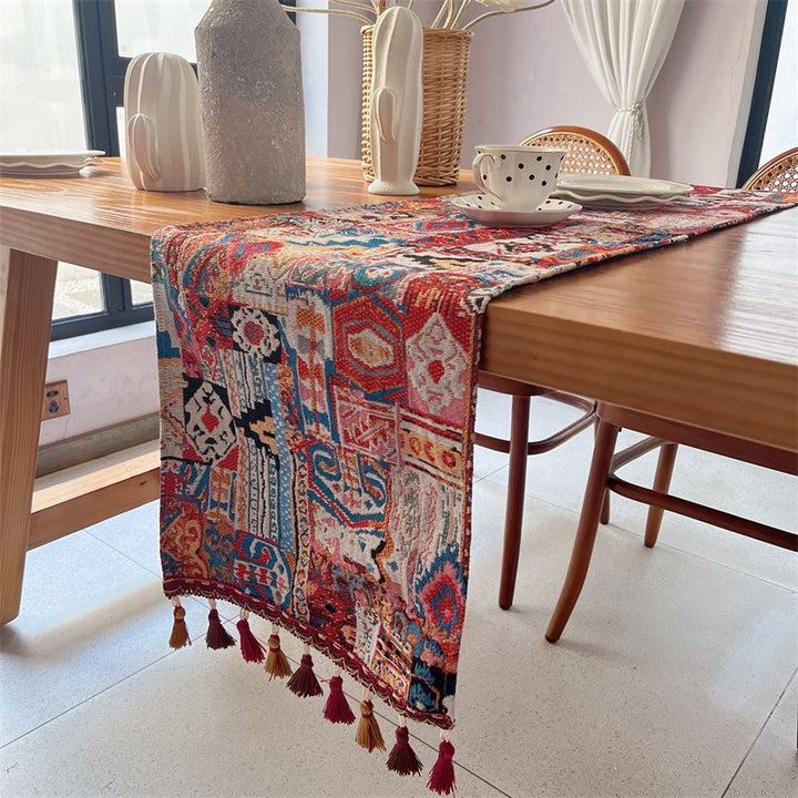 Floral Patterned Tapestry Table Runner