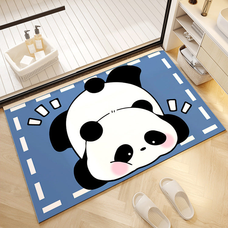 Decorative Panda Print Bath Mat Kalsten
