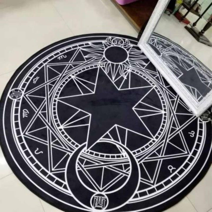 Artistic Embroidered Area Mat for Home Decor