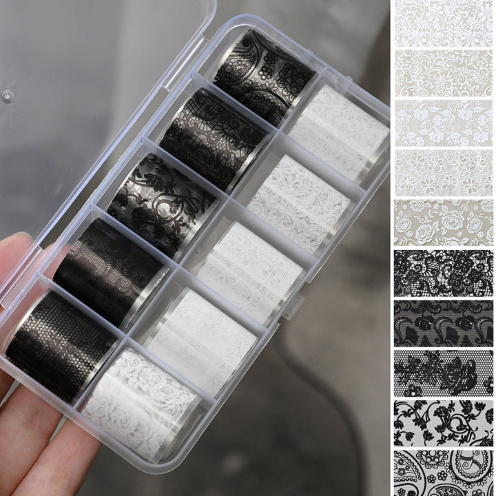 Elegant Lace Nail Art Sticker Set