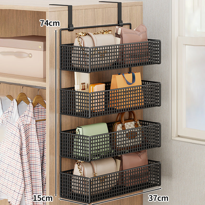 Overdoor Mesh Storage Organizer with Hooks