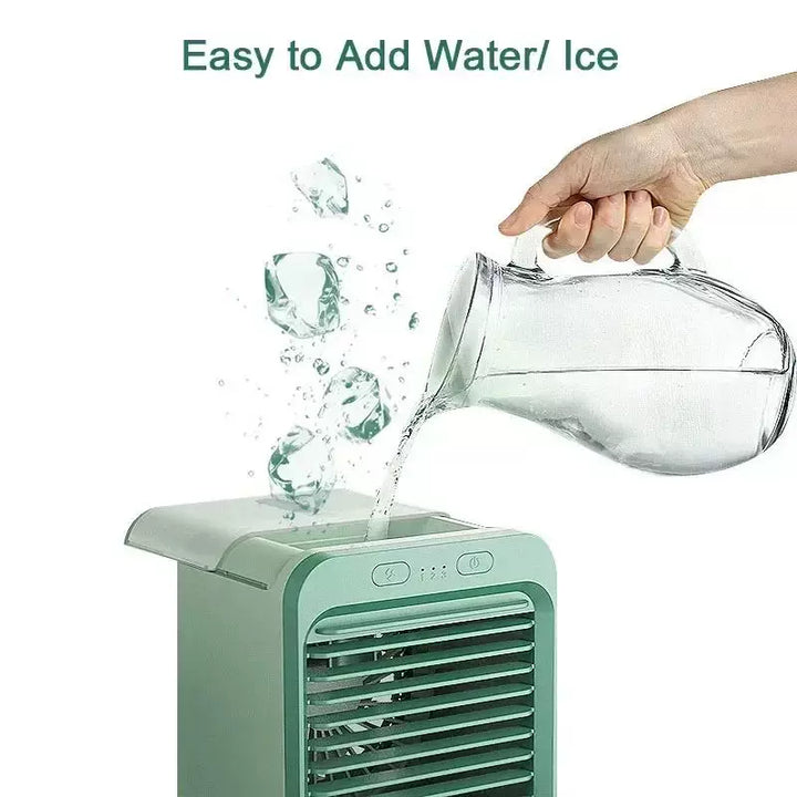 Unisex one size compact personal evaporative desktop cooler with adjustable directional louvers USB powered humidifying fan Kalsten