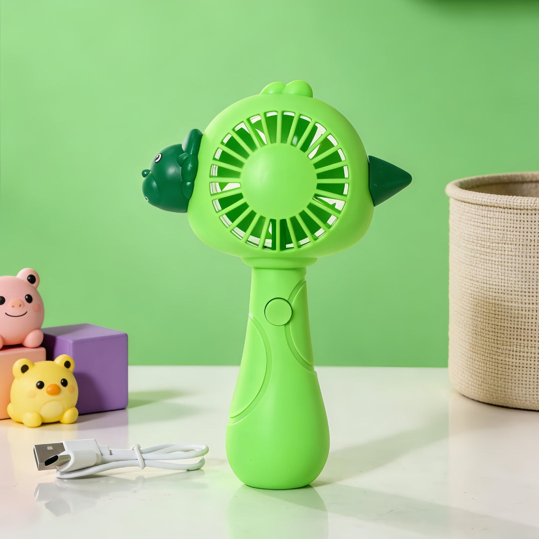 Unisex rechargeable handheld fan with cute animal design, USB rechargeable and child-safe Kalsten