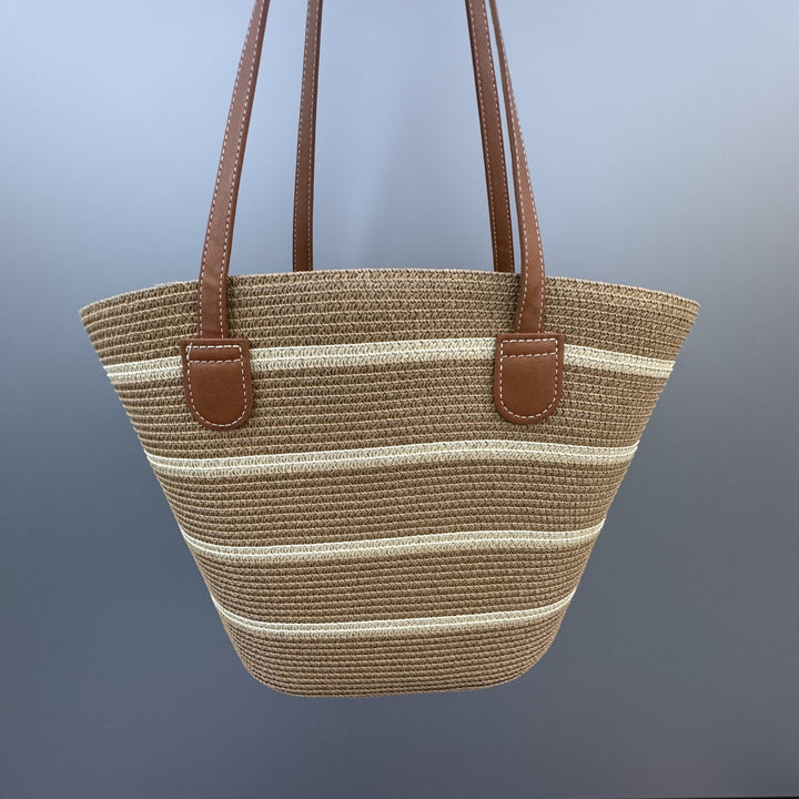 Basket bag with leather handles Kalsten