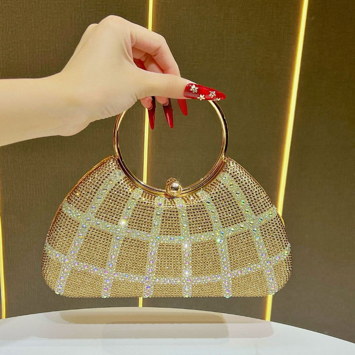 Rhinestone-Studded Evening Handbag