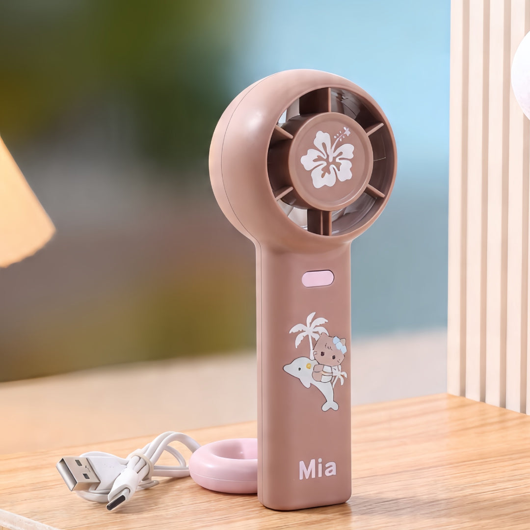 Women's Portable Handheld Fan with Cute Animal Design Kalsten