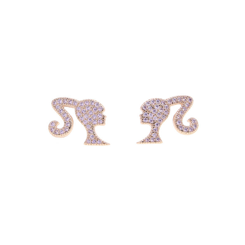 Heart-Shaped Glitter Earrings Kalsten