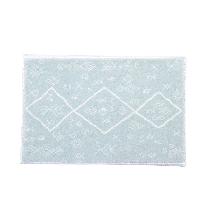 Soft high-pile bath mat rug with Berber-inspired diamond pattern Kalsten