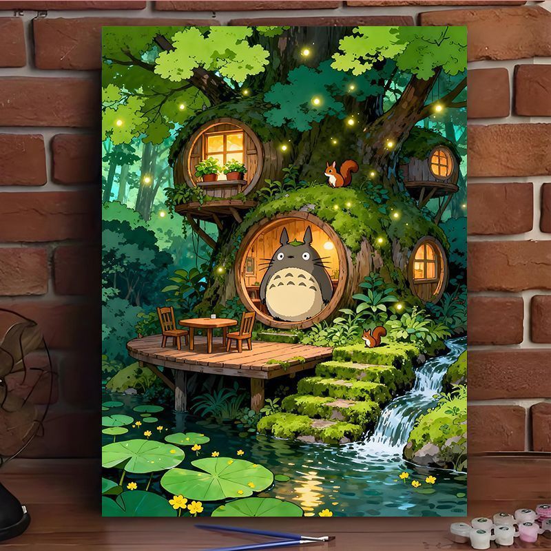 Enchanted Forest Scene Canvas Art Print Kalsten