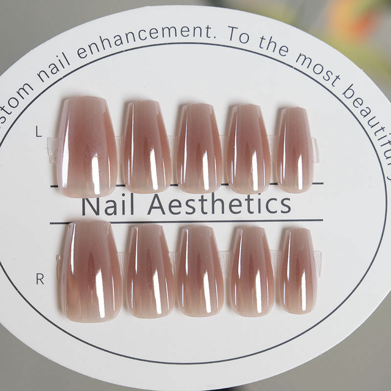 Elegant Short Almond-Shaped Press-On Nails