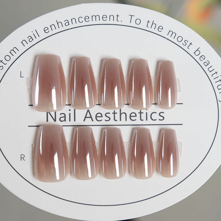 Elegant Short Almond-Shaped Press-On Nails