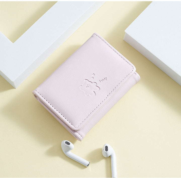 Cute Leather Tri-Fold Wallet Kalsten