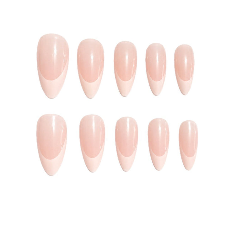 Elegant French Tip Stiletto Nail Enhancements