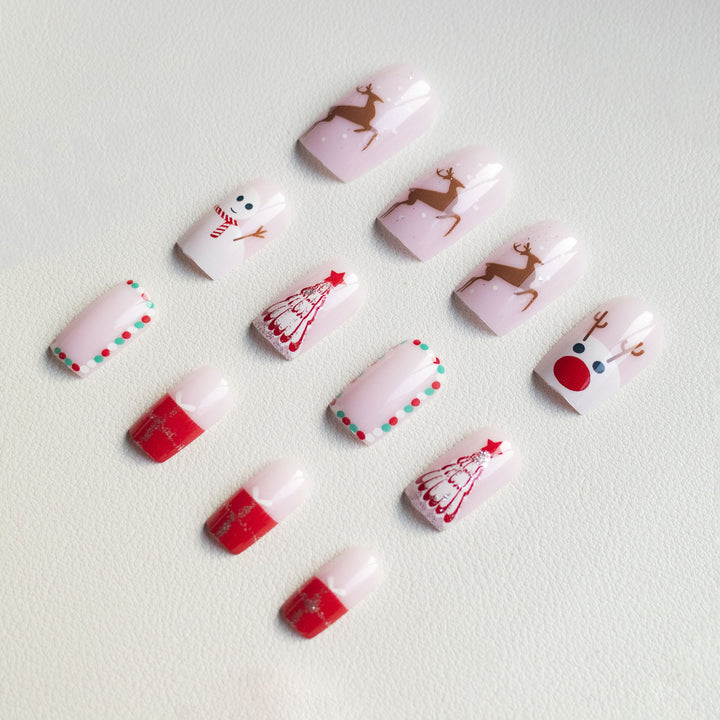 Festive Holiday Nail Art Set