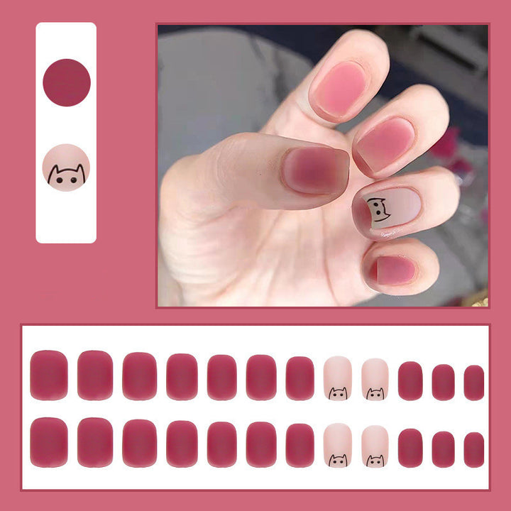 Cute Cartoon-Themed Press-On Nail Art Set