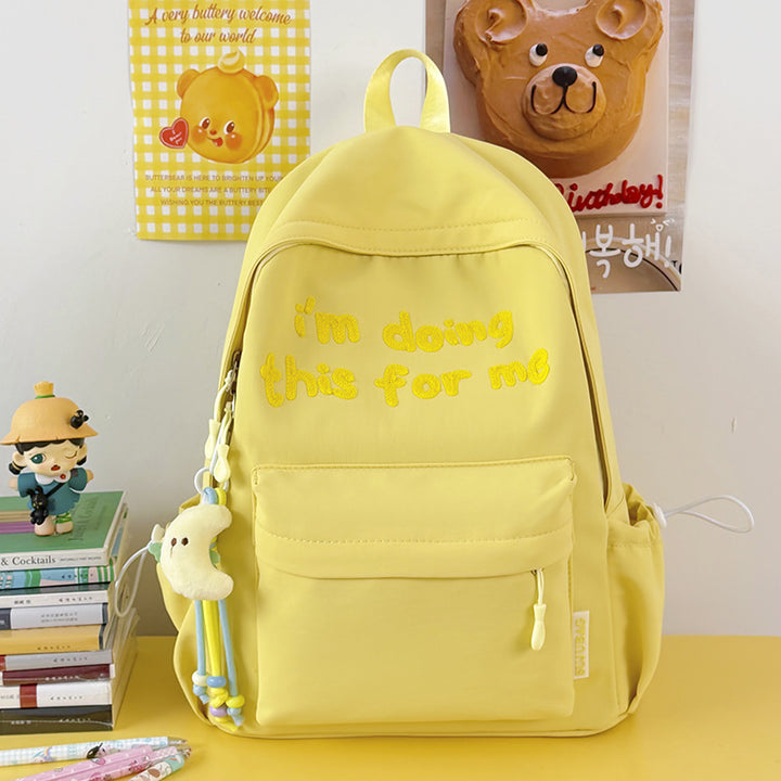 Embroidered Motivational Casual Backpack Kalsten