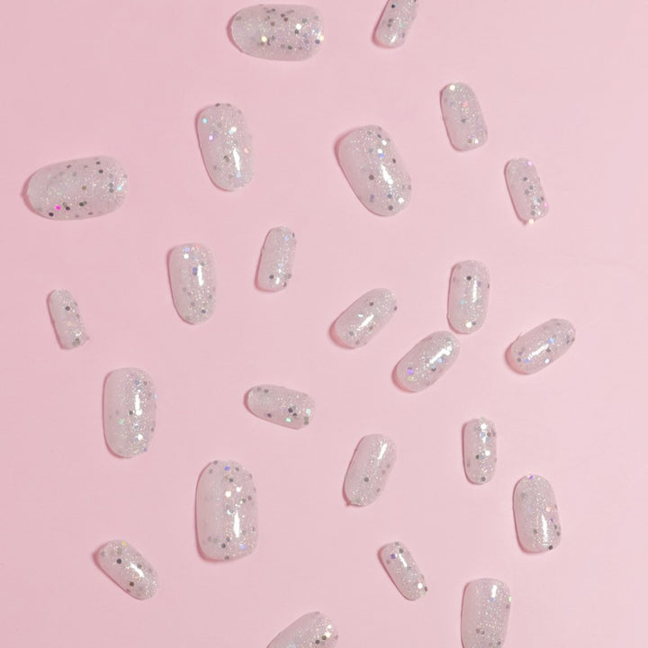 Sparkling Glitter Press-On Nail Set Kalsten