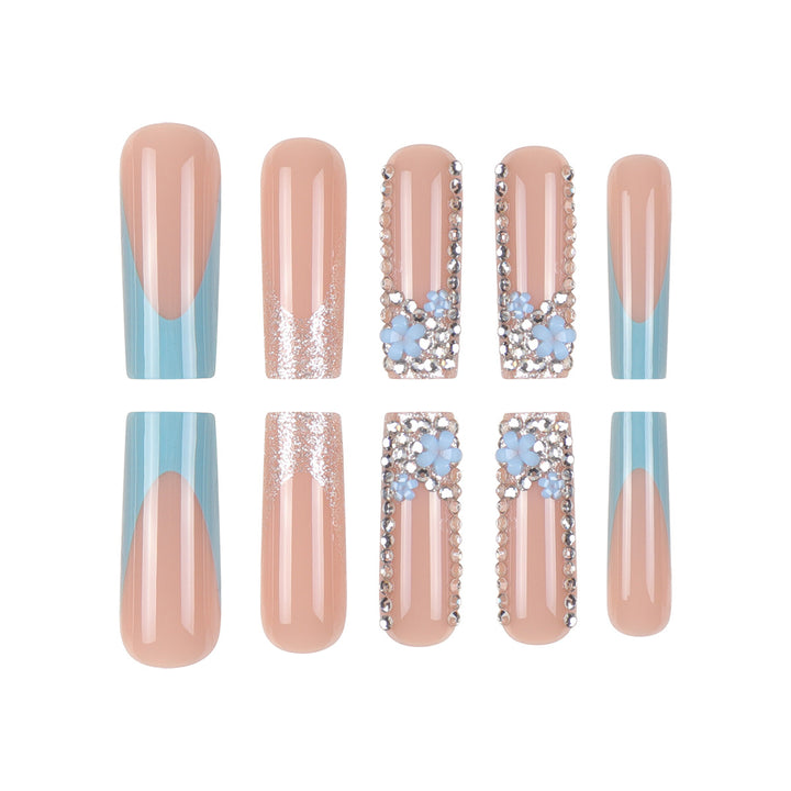 Elegant Floral-Design Press-On Nails Kalsten