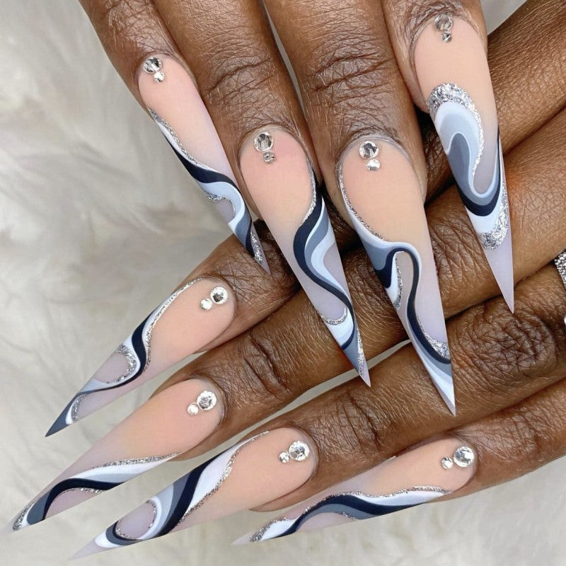 Professional artificial nails with elegant designs Kalsten