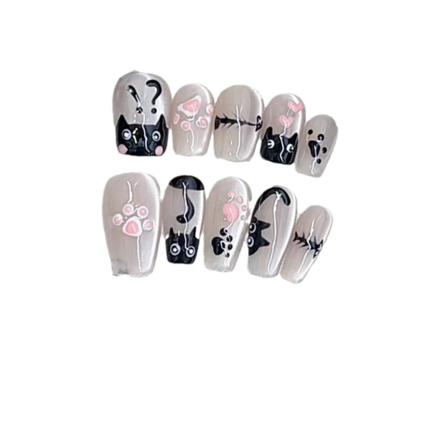 Artistic Pet-Themed Press-On Nails Kalsten