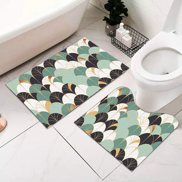 Abstract Geometric Bath Mat Set