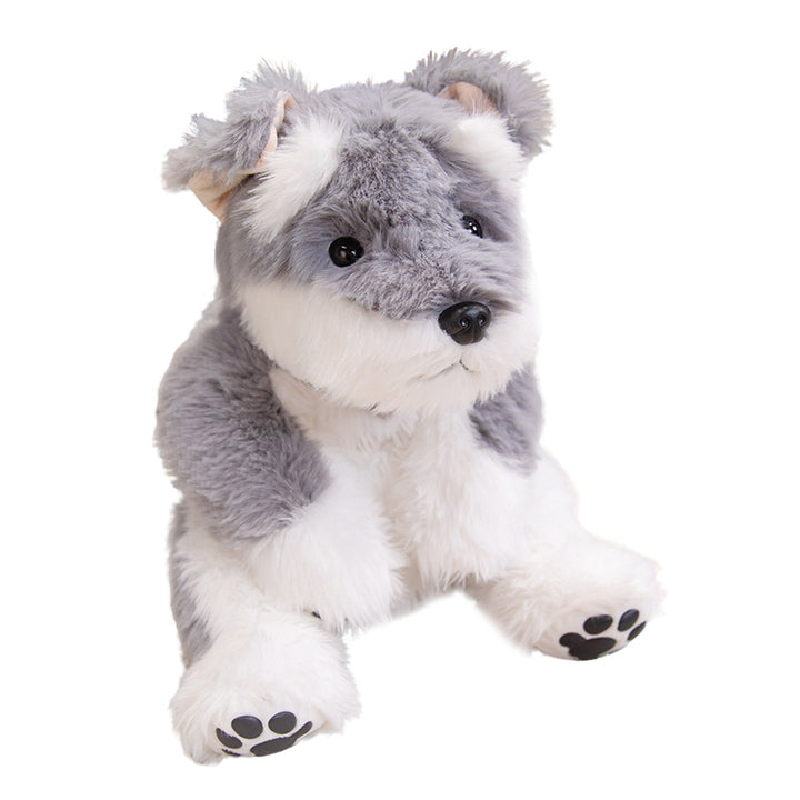 Realistic Sitting Husky-Style Plush Companion with Weighted Huggable Core and Embroidered Paw Soles Kalsten